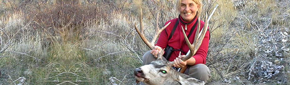 Woman with Mule Deer